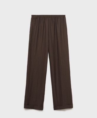 Mango Women's Elastic Waistband Lyocell Pants