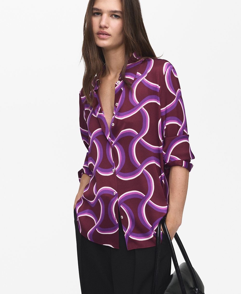 Mango Women's Abstract Print Shirt