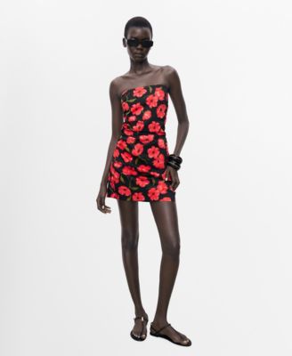 Женское платье Mango Strapless Floral
