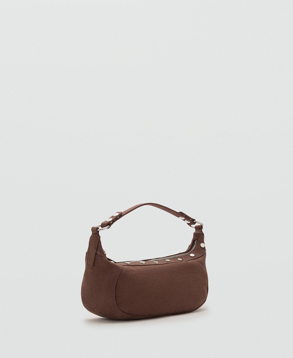 Mango Women's Studded Shoulder Bag
