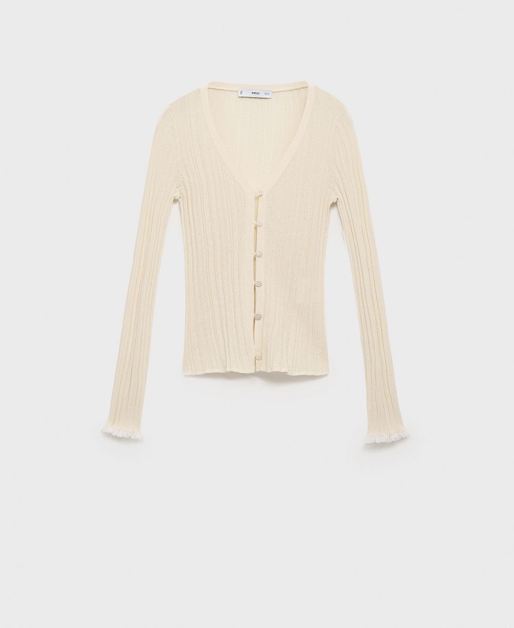 Женский кардиган Mango Contrast Trim