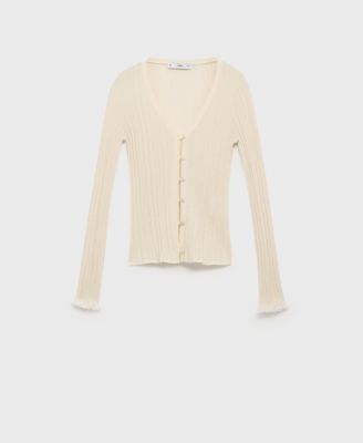 Mango Women's Contrast Trim Cardigan