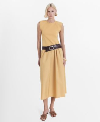 Mango Women's Combined Fabric Midi Dress