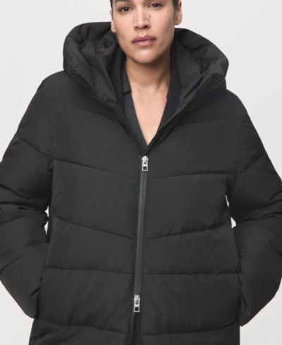 Mango Women's Hood Quilted Coat