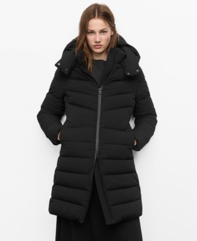 Женский анорак Mango Hood Midi Quilted