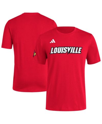 Мужская футболка adidas Red Louisville Cardinals Fresh Wordmark