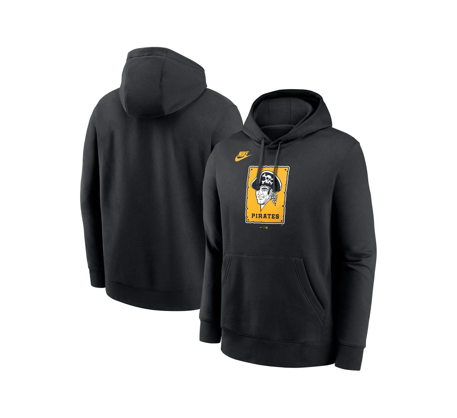Nike мужское черное худи-пуловер Cooperstown Collection Logo Club Pittsburgh Pirates
