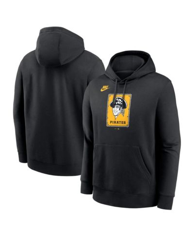 Nike Men's Black Pittsburgh Pirates Cooperstown Collection Logo Club Pullover Hoodie