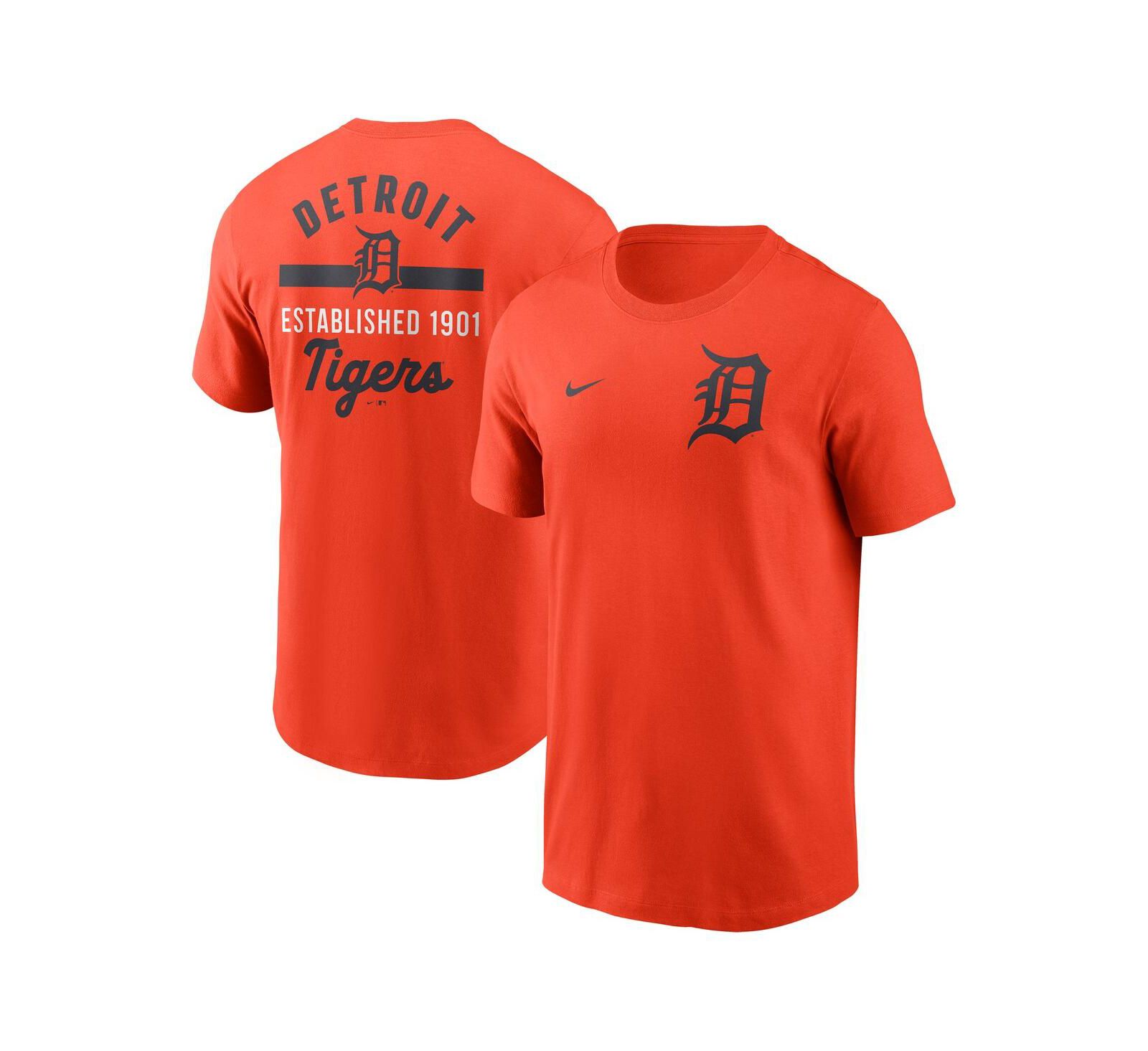 Nike Men's Orange Detroit Tigers 2-Hit T-Shirt