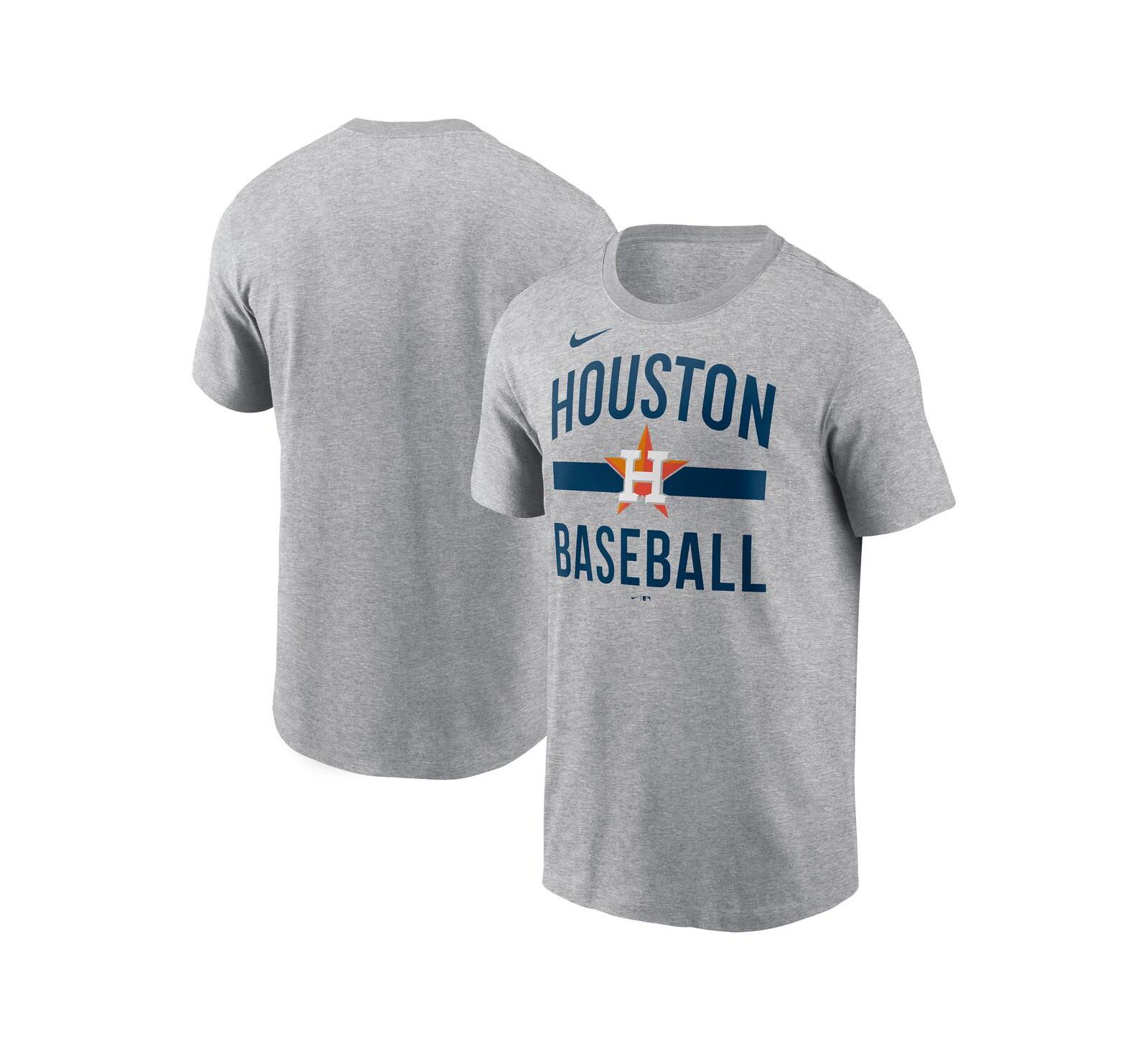 Мужская футболка Nike Heather Gray Houston Astros Arched T-Shirt