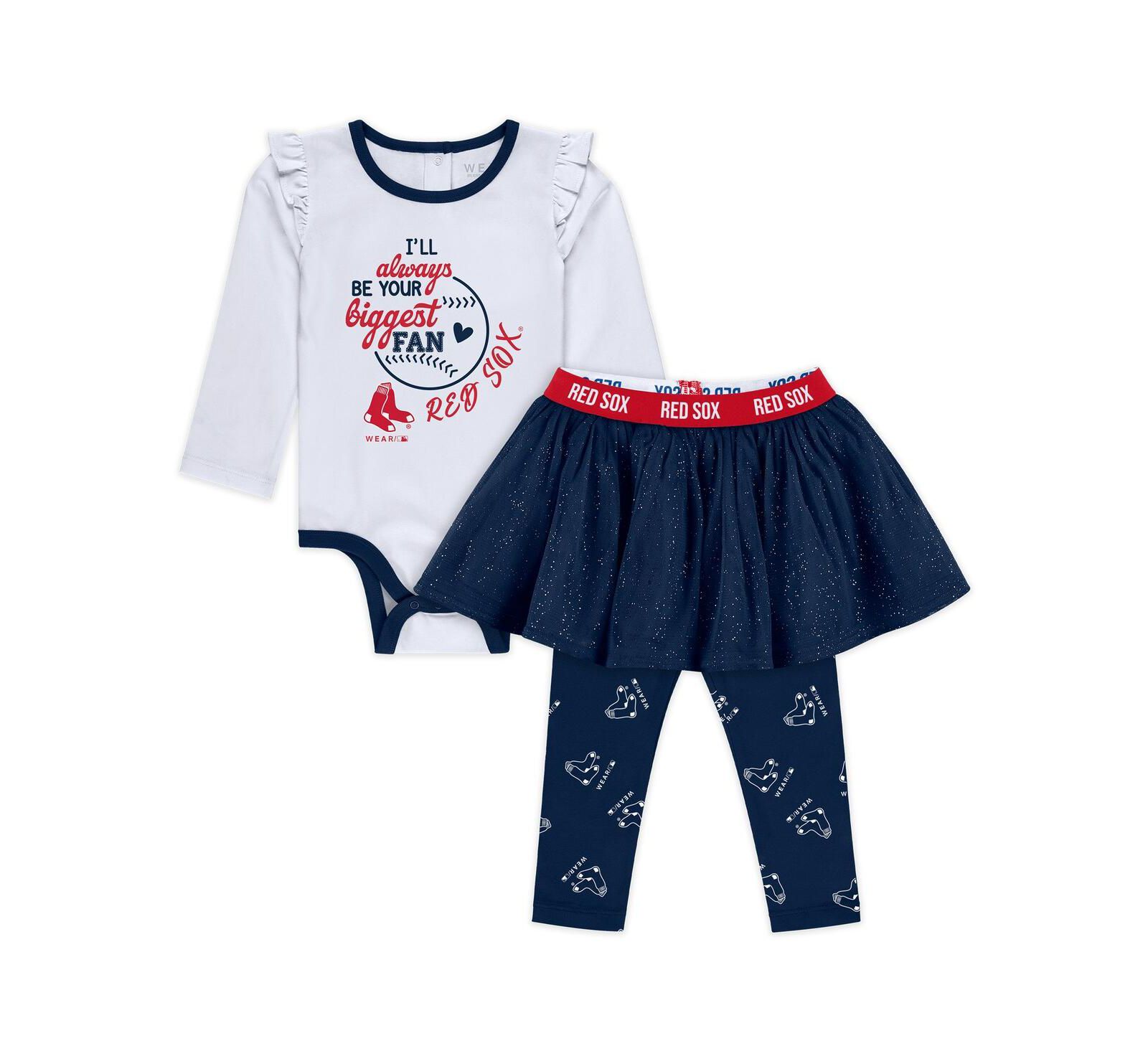 WEAR by Erin Andrews комплект из 3 предметов Boston Red Sox для девочек