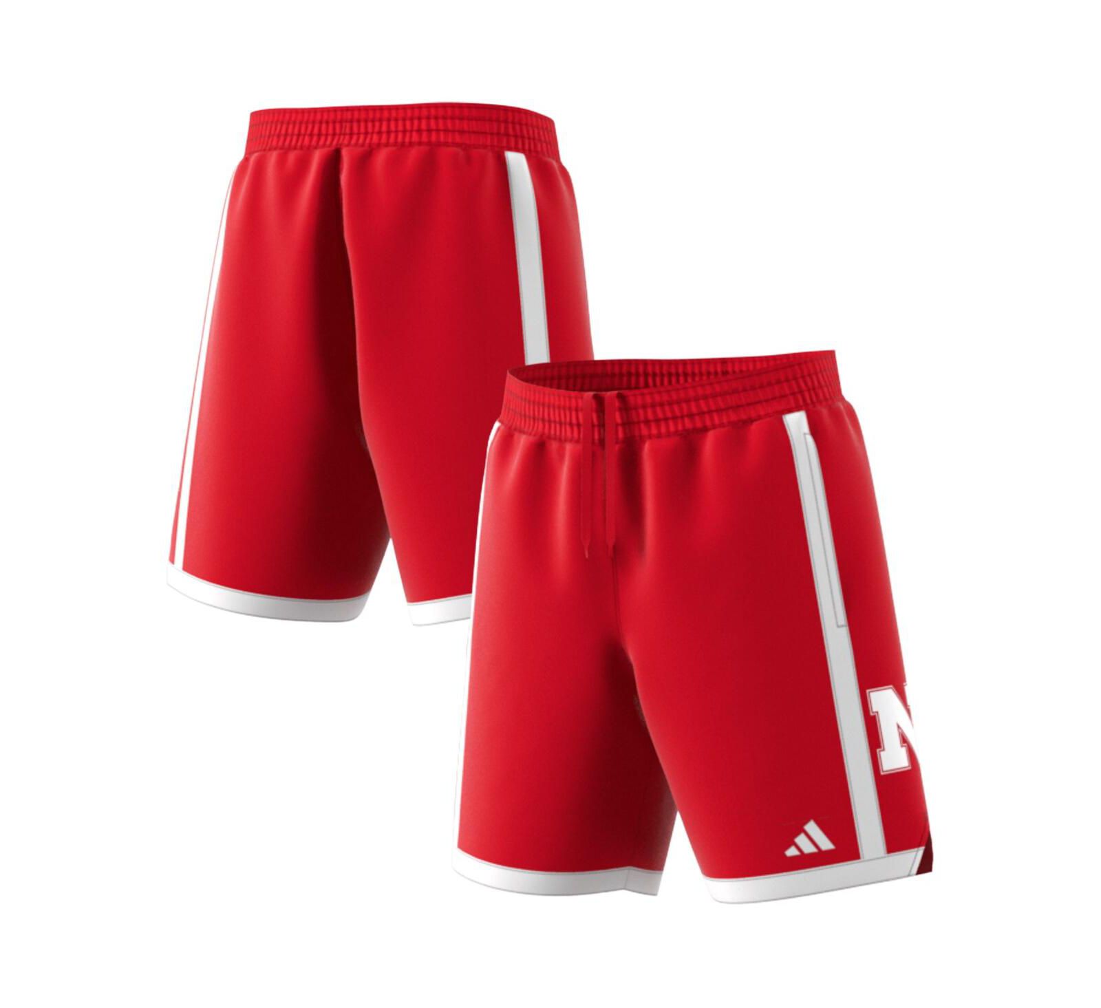 Adidas Men's Scarlet Nebraska Huskers Swingman Replica Basketball Shorts