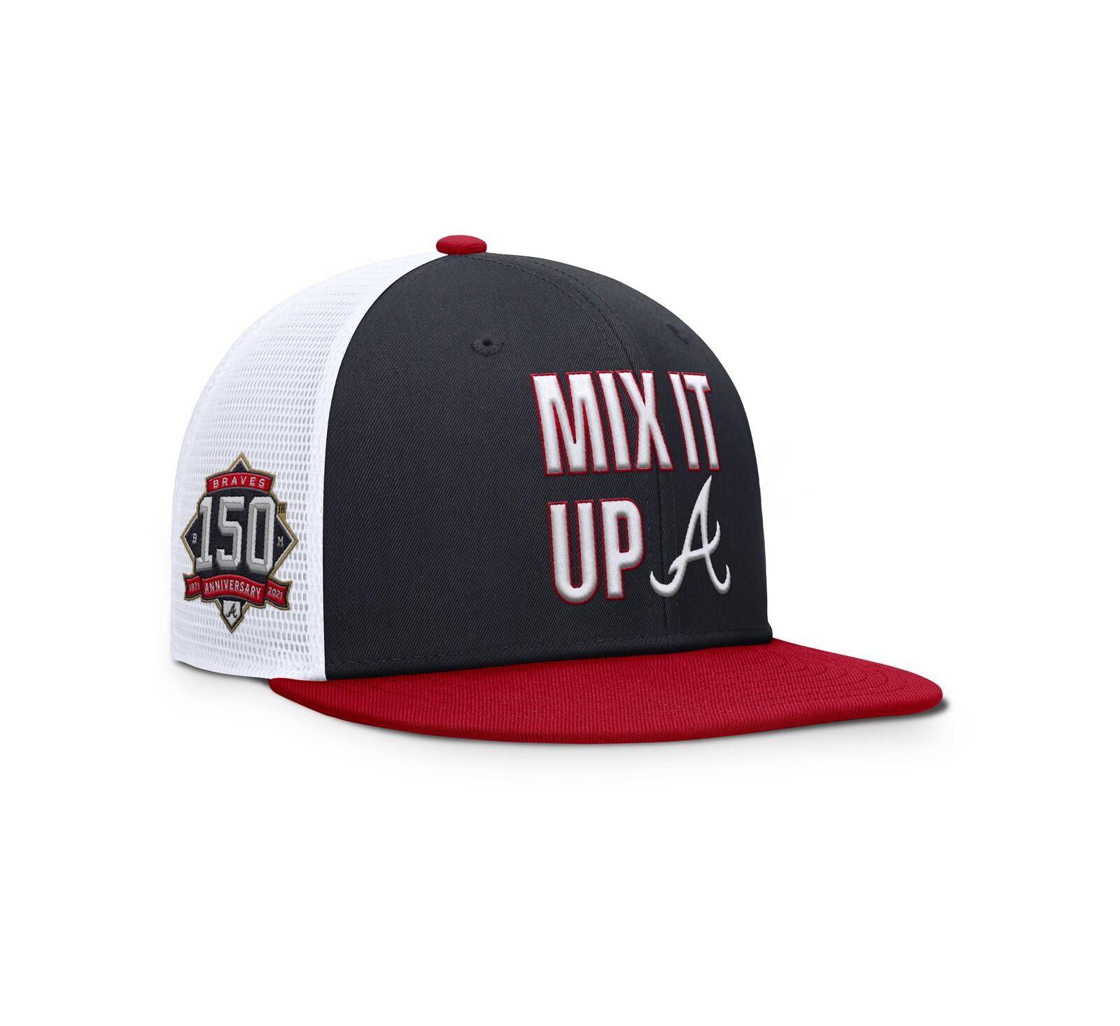 Nike Мужская кепка Nike Atlanta Braves Pro Performance Trucker Snapback, Navy/Red