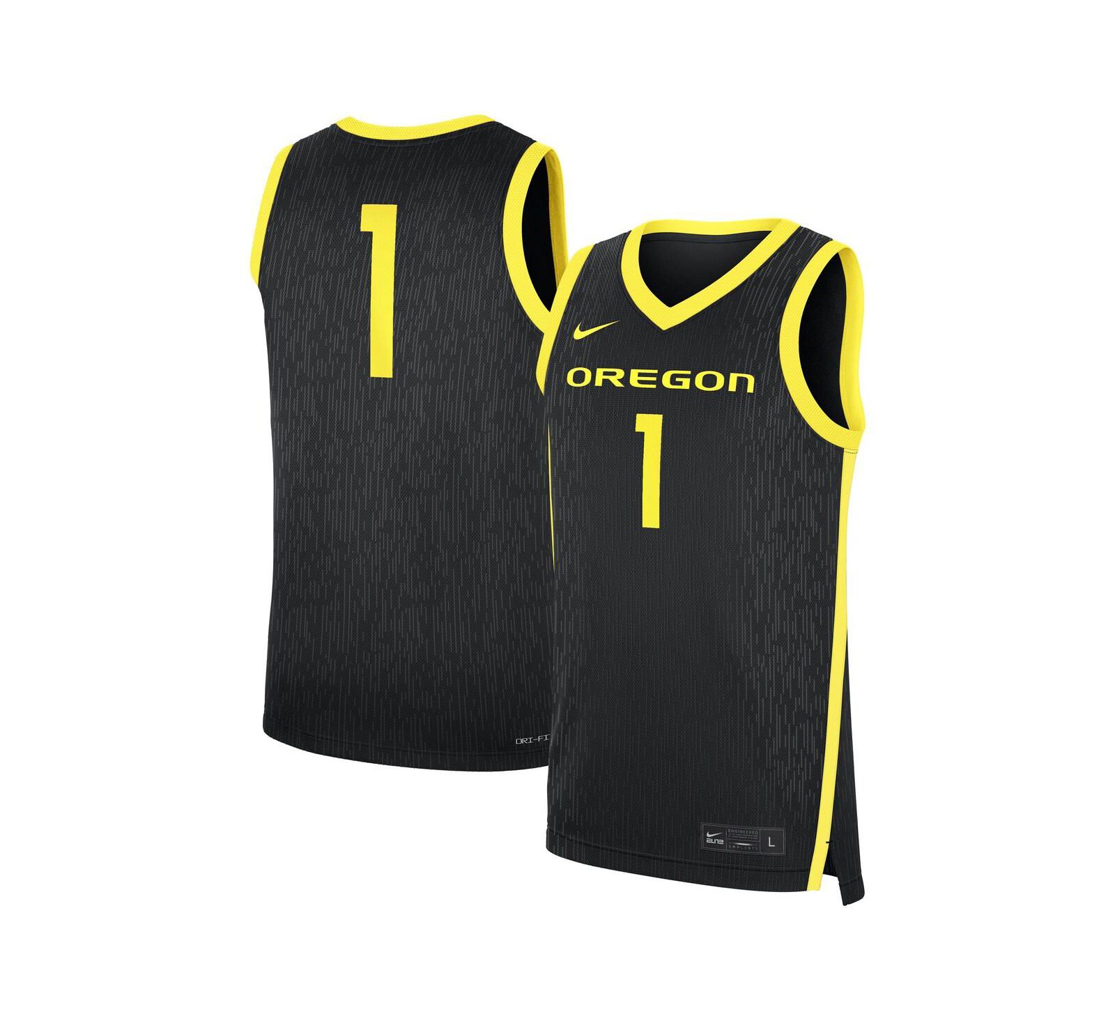 Мужская джерси Nike 1 Black Oregon Ducks Alternate Replica Jersey