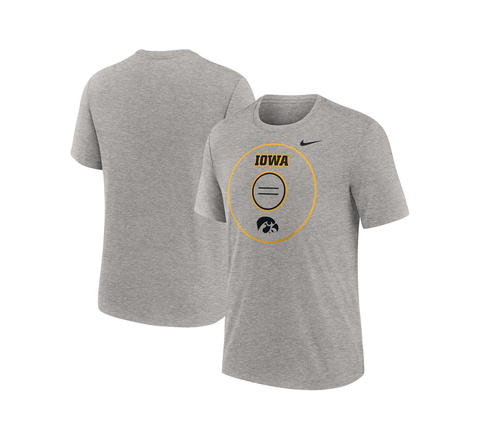 Nike Men's Heather Gray Iowa Hawkeyes Campus Local Tri-Blend T-Shirt