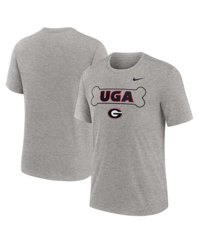 Мужская футболка Nike Heather Gray Georgia Bulldogs Campus Local Tri-Blend