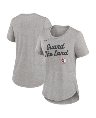 Nike Женская футболка Cleveland Guardians Script Tri-Blend, Heather Gray