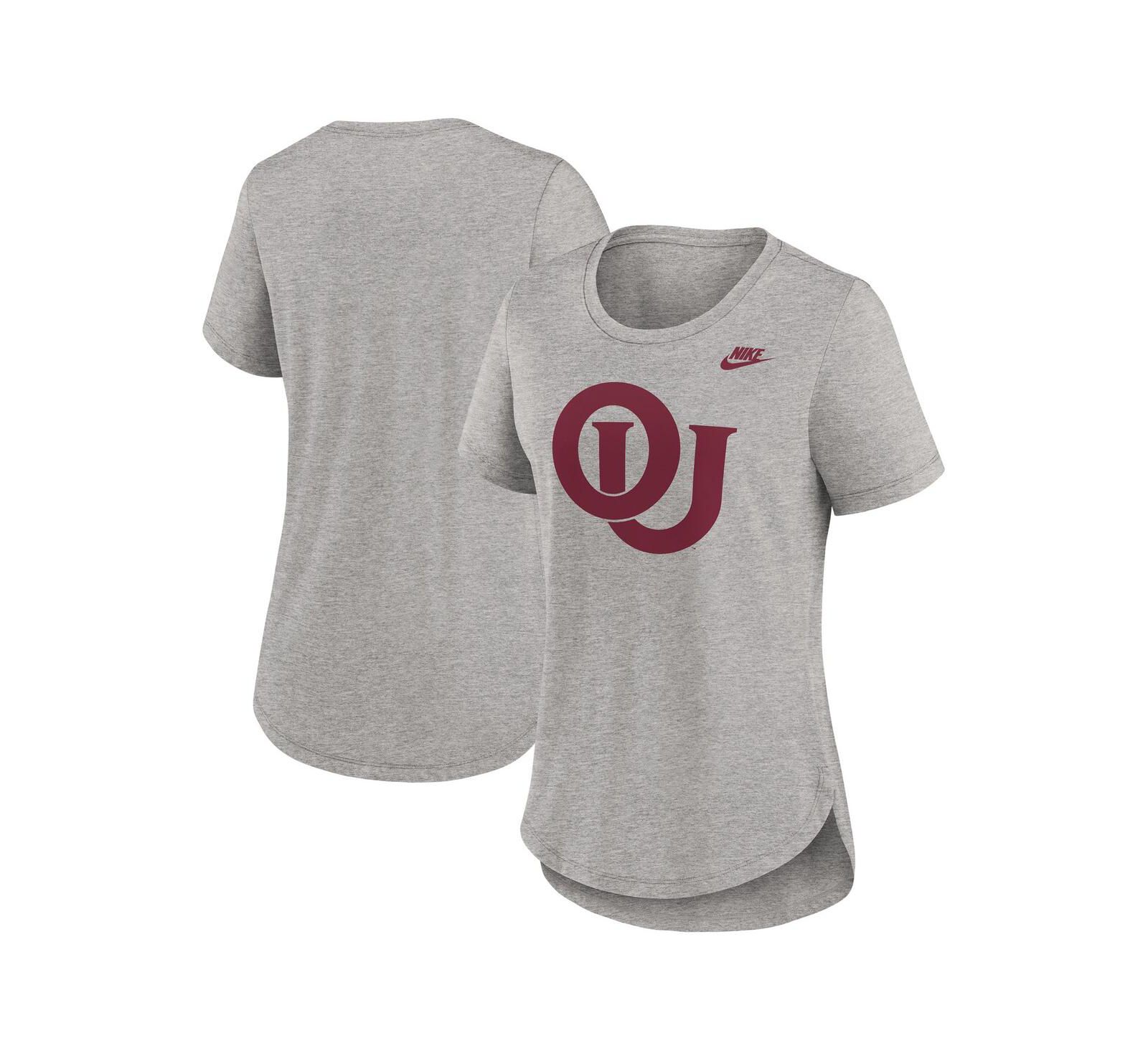 Nike Women's Heather Gray Oklahoma Sooners Legacy Tri-Blend T-Shirt