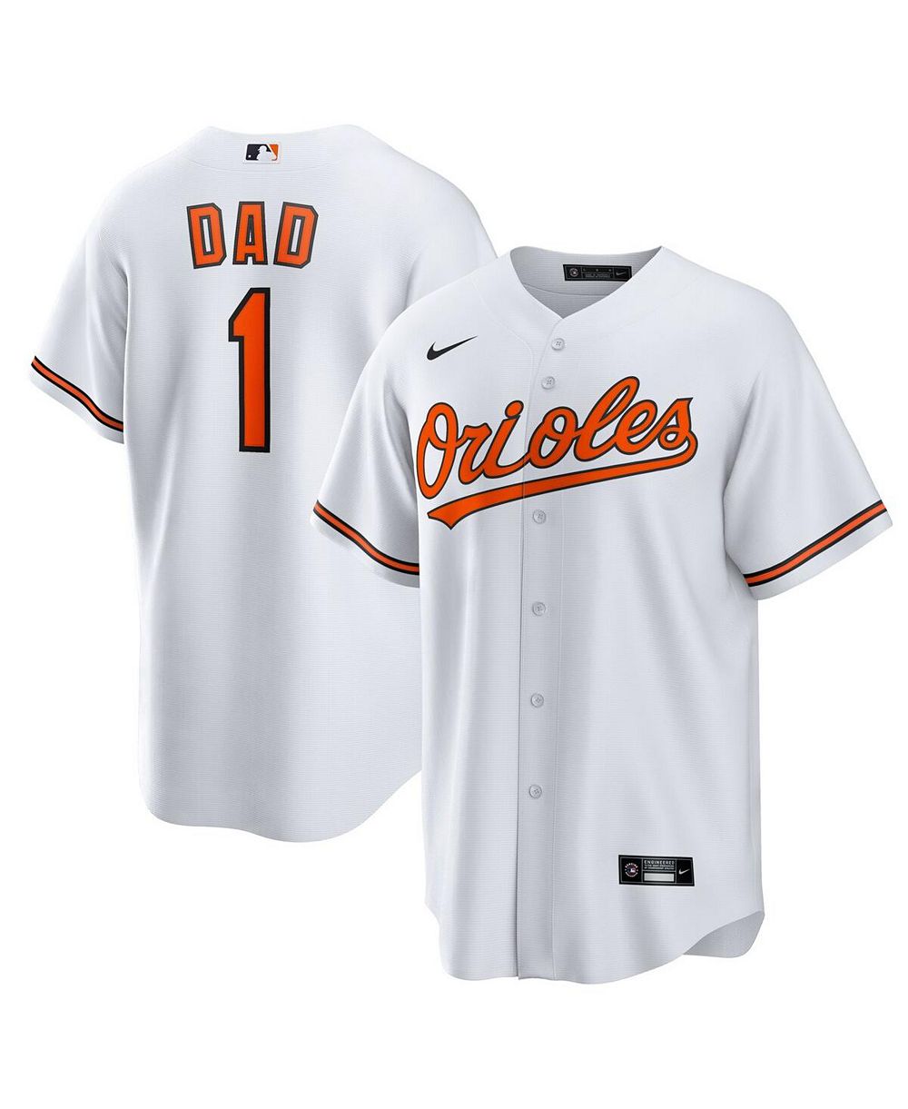Джерси Nike Men's White Baltimore Orioles 1 Dad Home Replica