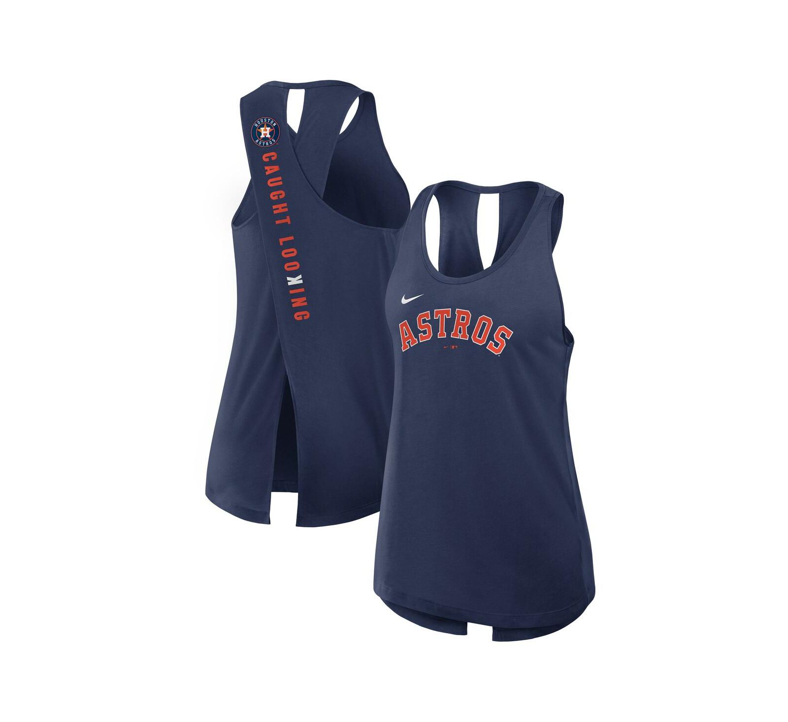 Nike Women's Navy Houston Astros Crisscross Performance Tank Top
