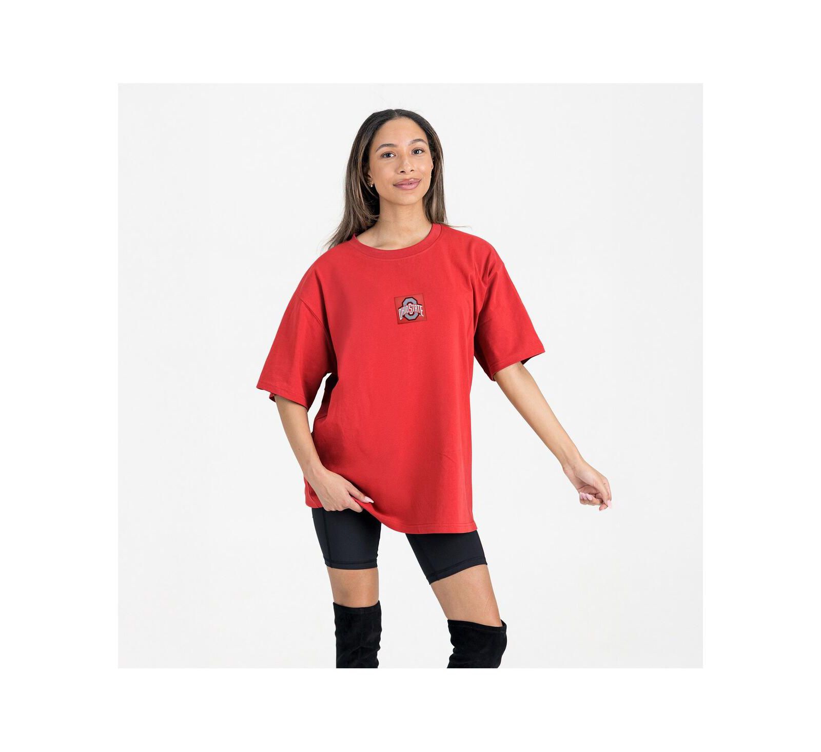 Женская футболка Gameday Couture Scarlet Ohio State Buckeyes Oversized Back at Ya