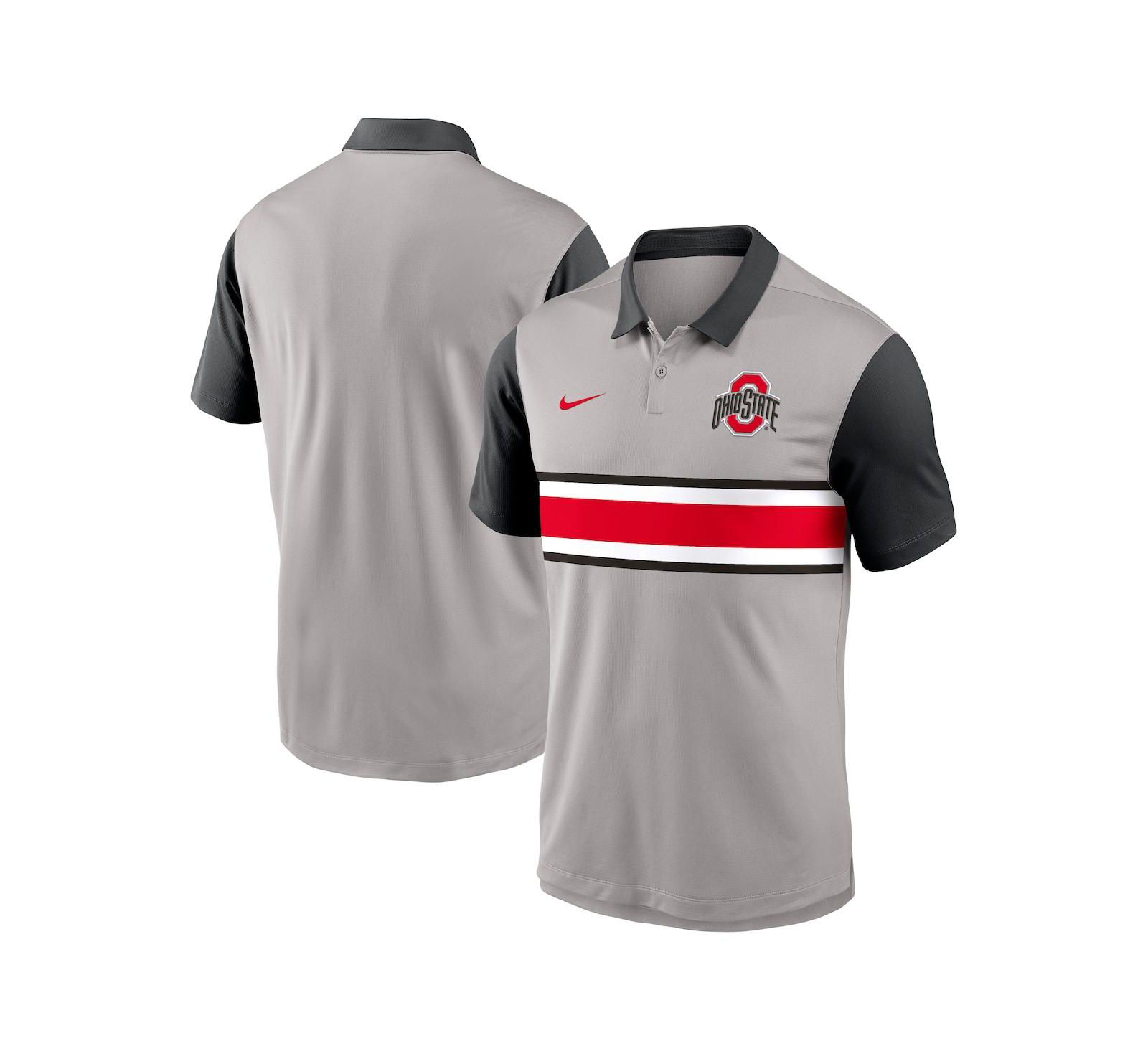 Nike Men's Gray/Black Ohio State Buckeyes Vapor Performance Polo Shirt