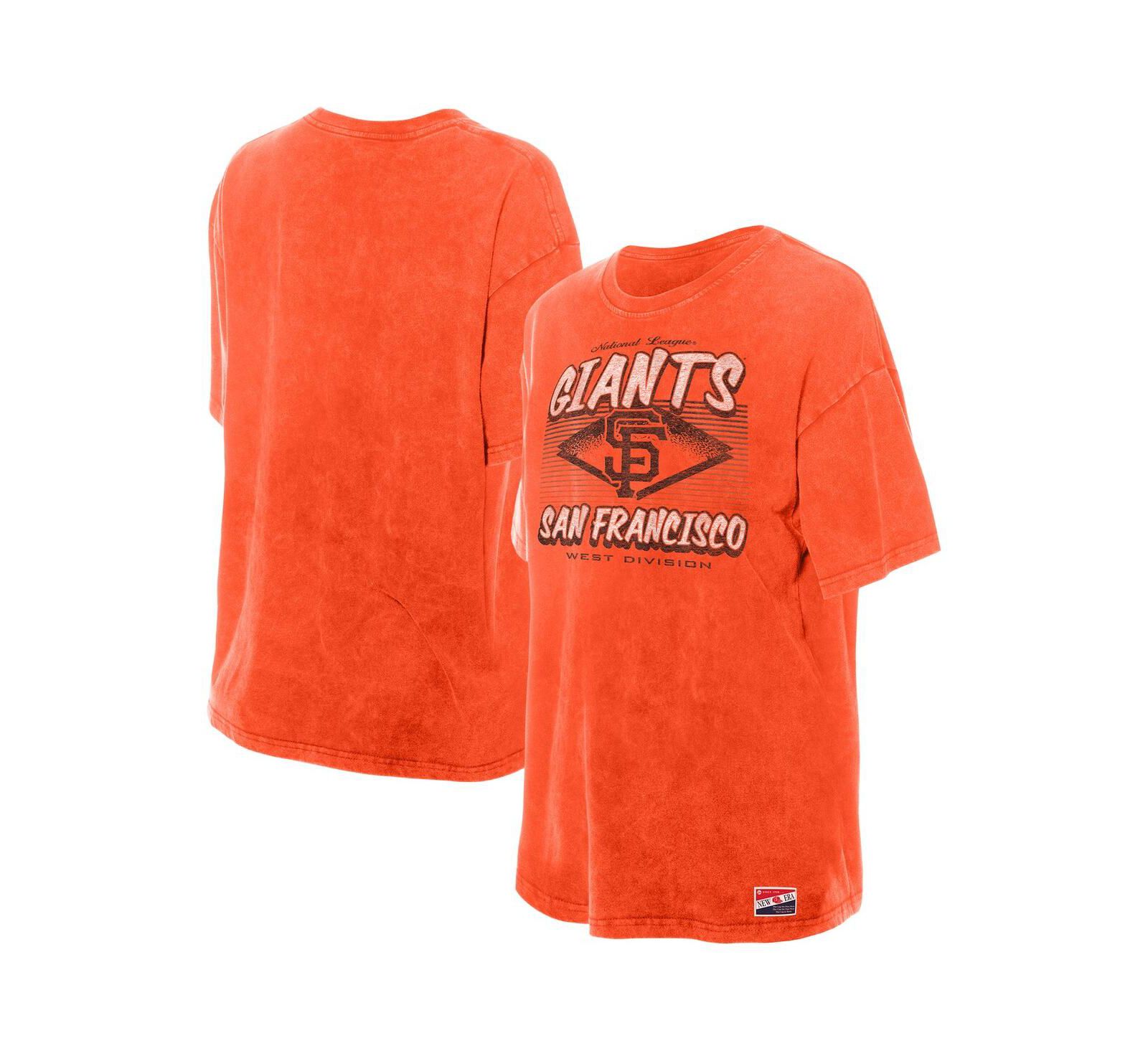 New Era женская оверсайз футболка San Francisco Giants, оранжевая