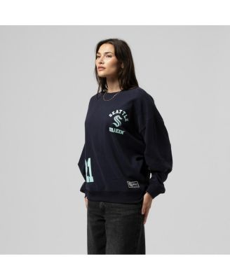 Mitchell & Ness Женская винтажная толстовка Seattle Kraken, темно-синяя