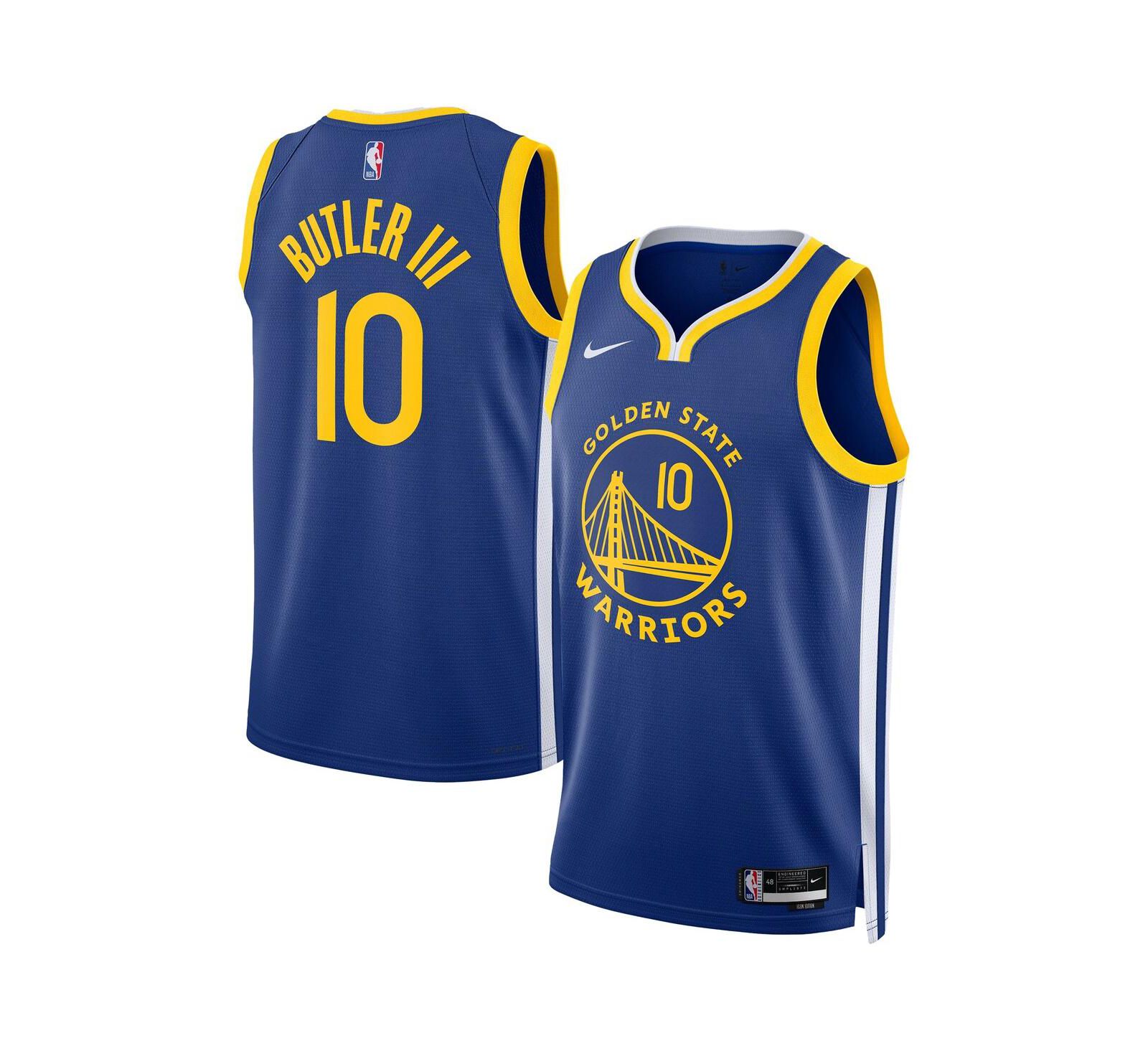Nike Men's Jimmy Butler III Royal Golden State Warriors Swingman Player Jersey - Icon Edition