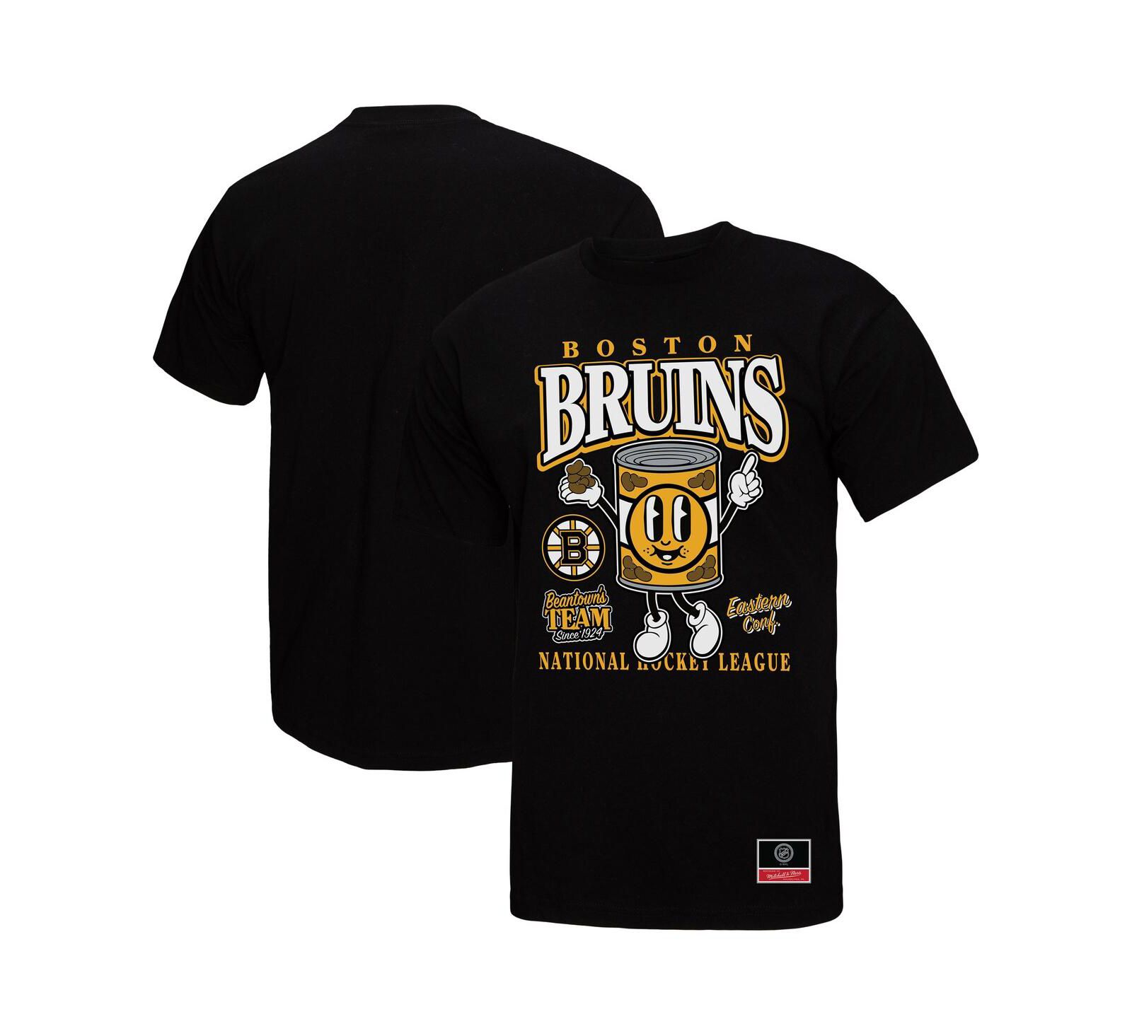 Mitchell & Ness Мужская футболка Boston Bruins Local Food, черная