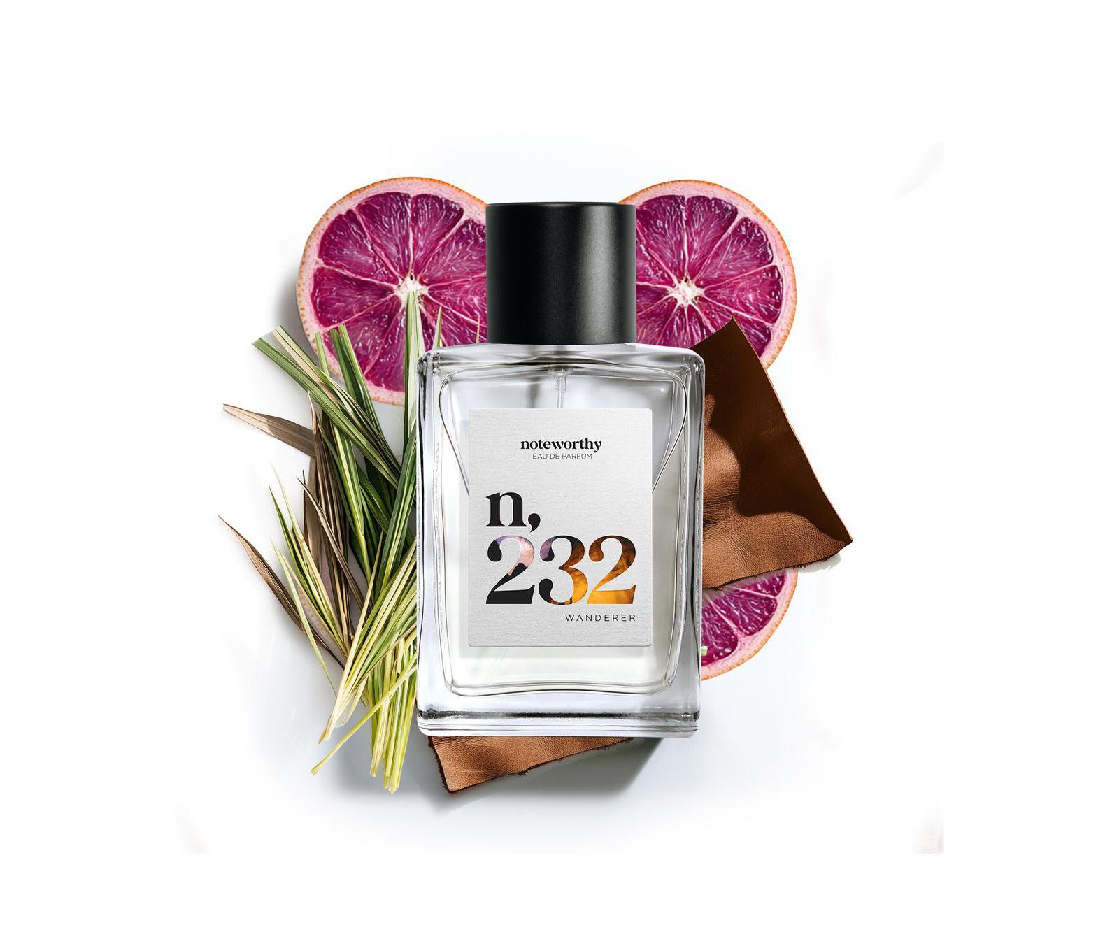 Noteworthy n,232 Eau De Parfum | Wanderer | Grapefruit Leather Vetiver Fragrance