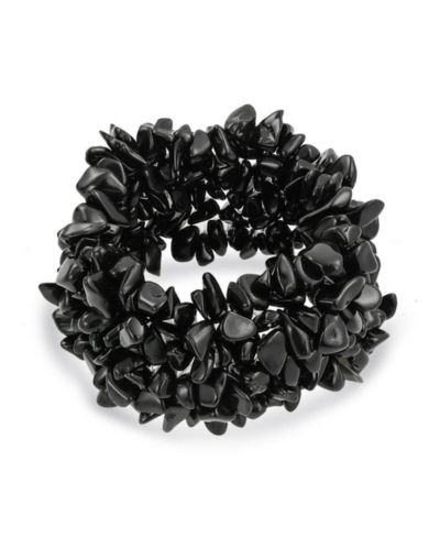 Bling Jewelry Браслет из розового кварца, многослойный, широкий