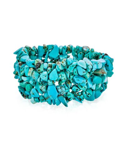 Bling Jewelry Браслет из розового кварца, многослойный, широкий
