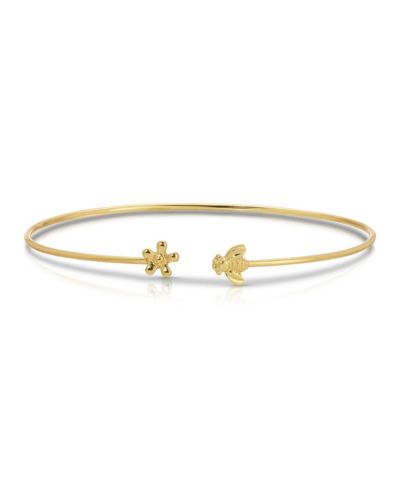 Lucky Feather Connection Cuff - Bee and Flower - Sweetest Ever