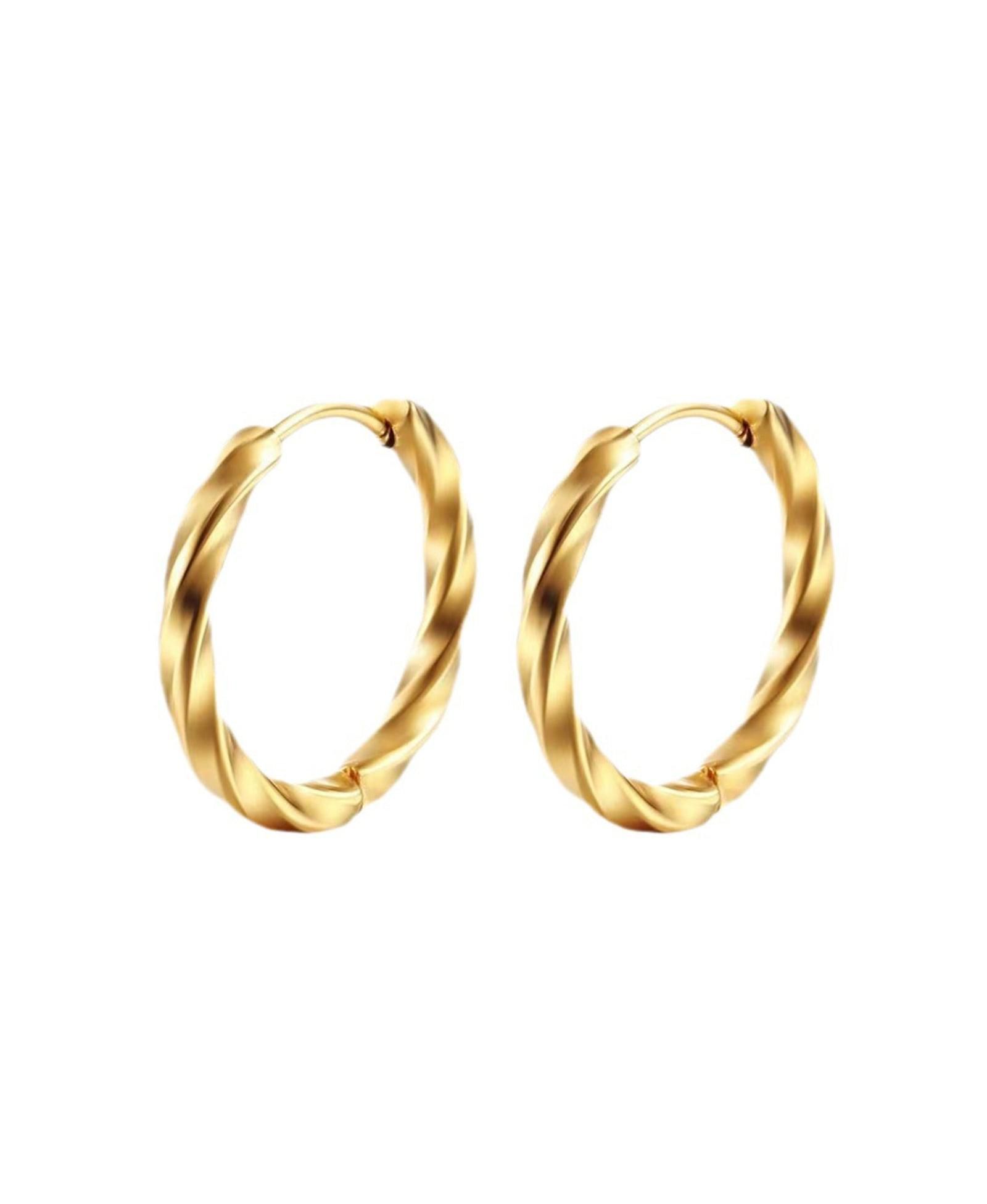 Серьги-кольца Twisted Hoop из нержавеющей стали