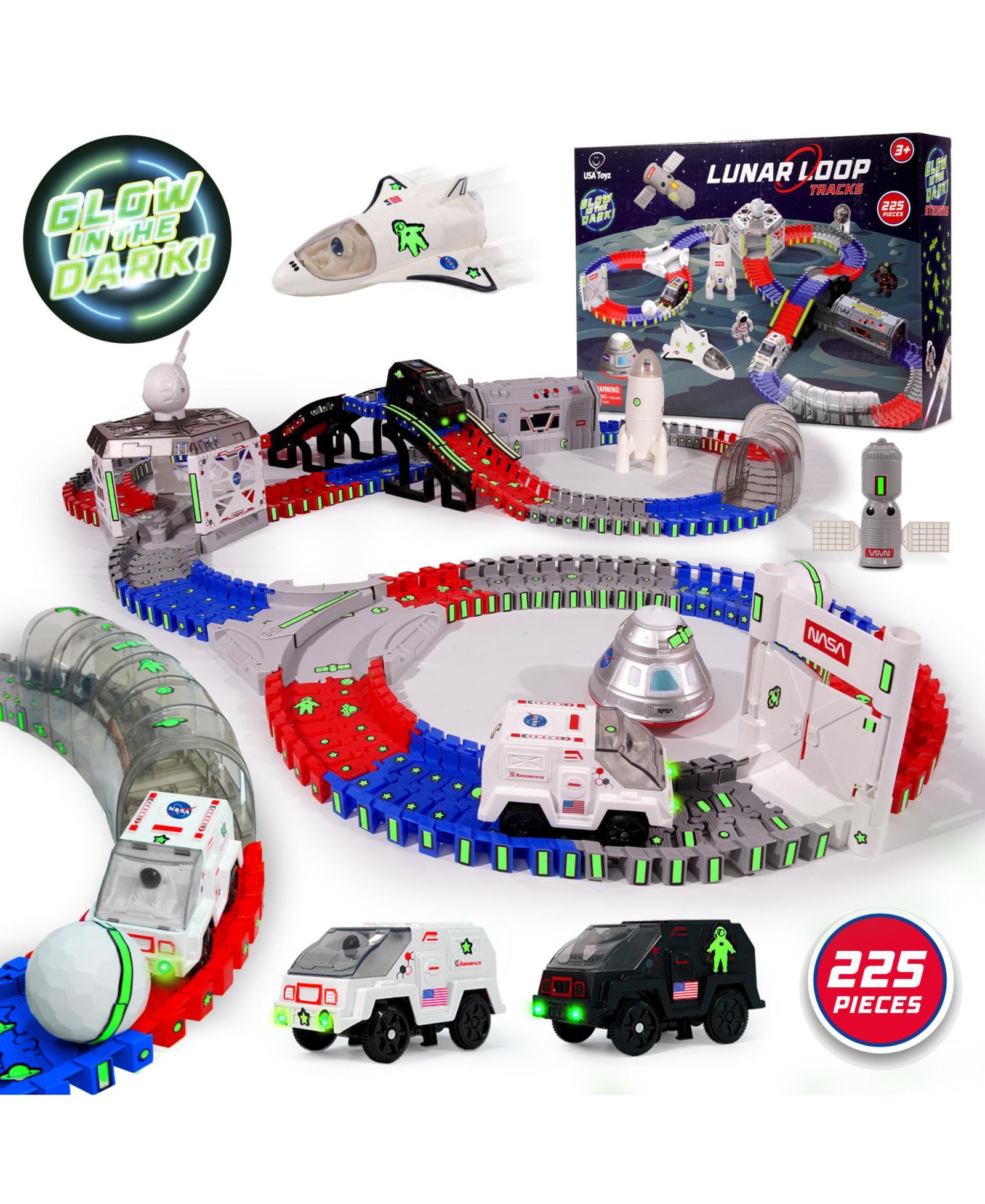 Набор USA Toyz Lunar Loop NASA Space Tracks 225 Pieces