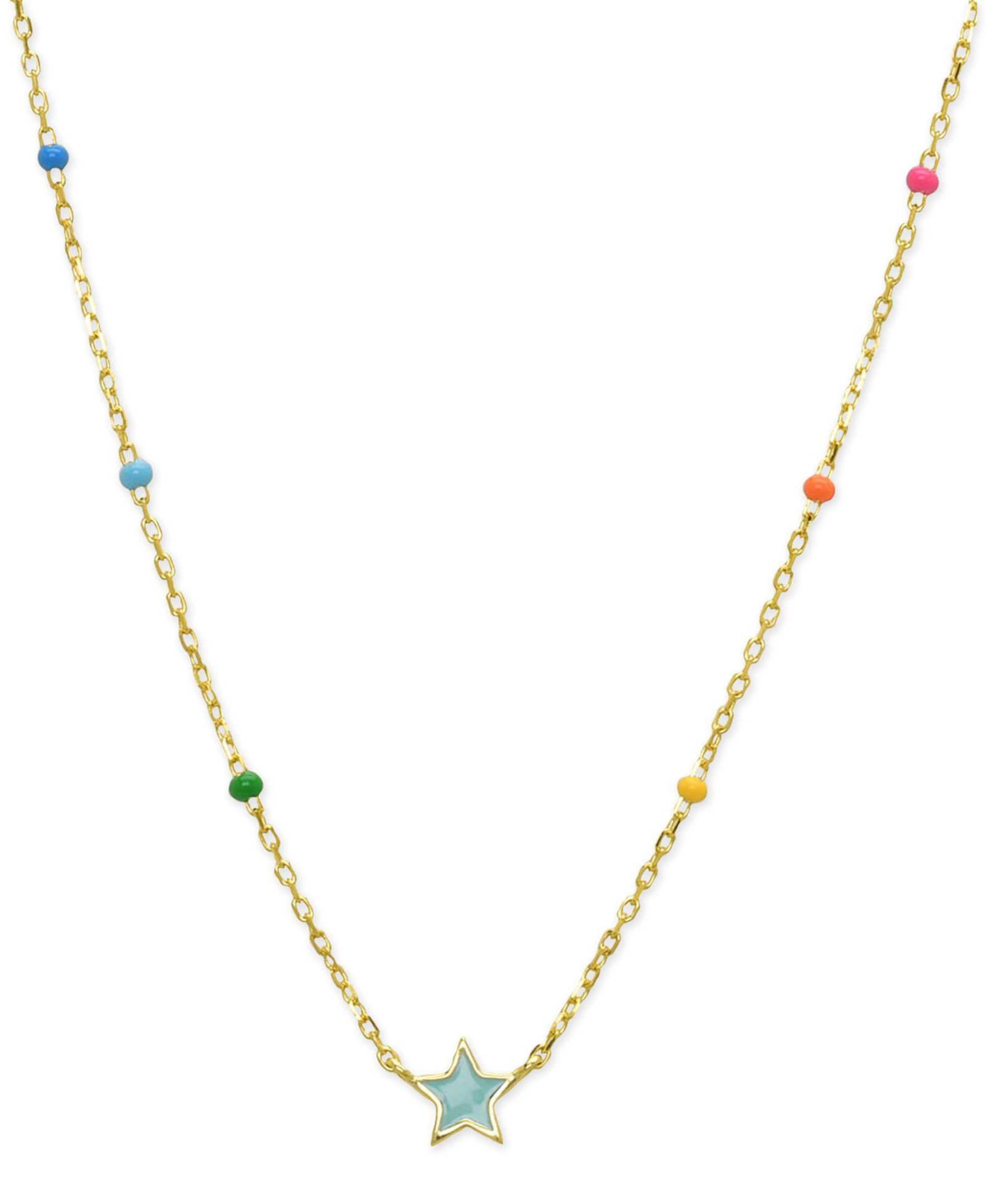 Детское ожерелье Lily Nily со звездой из эмали, 18K Gold over Sterling Silver