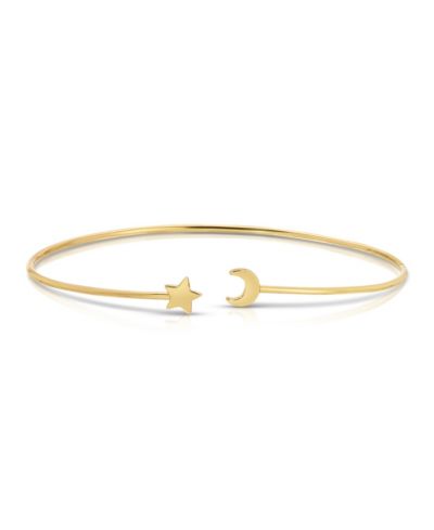 Lucky Feather Connection Cuff - Moon and Star - Sparkle and Glow
