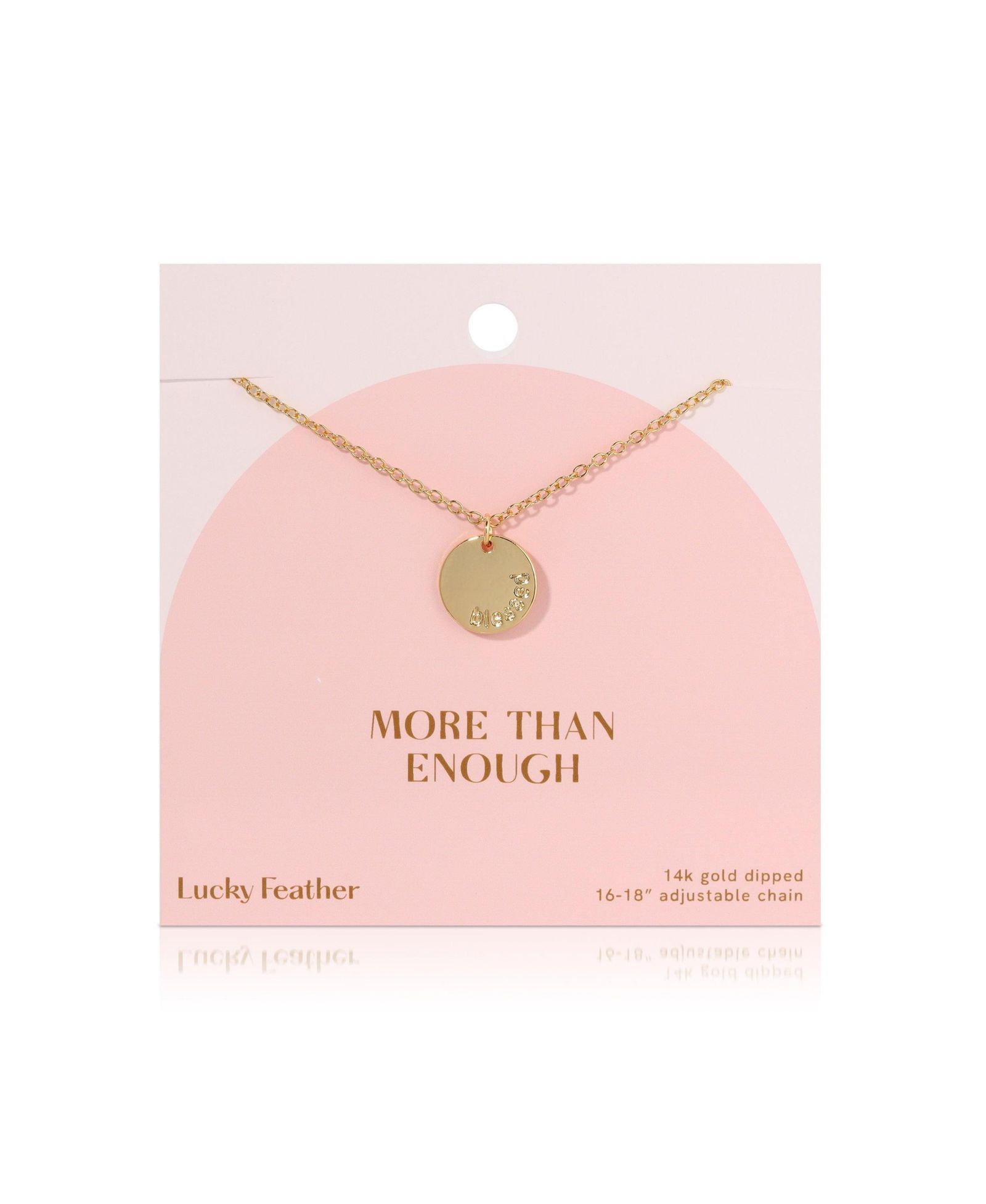 Lucky Feather Faith Collection Necklace - More Than Enough