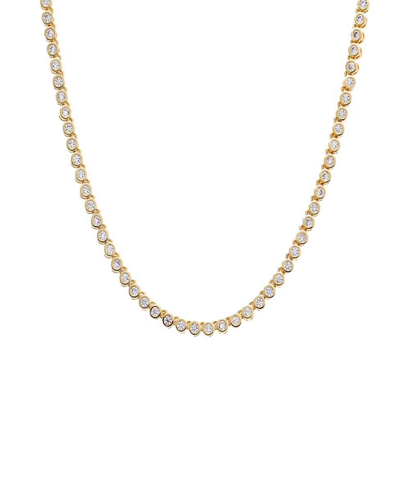 Ожерелье By Adina Eden Cubic Zirconia Bezel Tennis