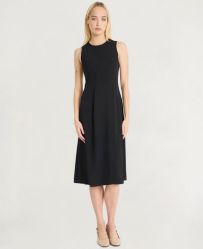 Luxely Women's Sleeveless Seam Detail Midi Dress