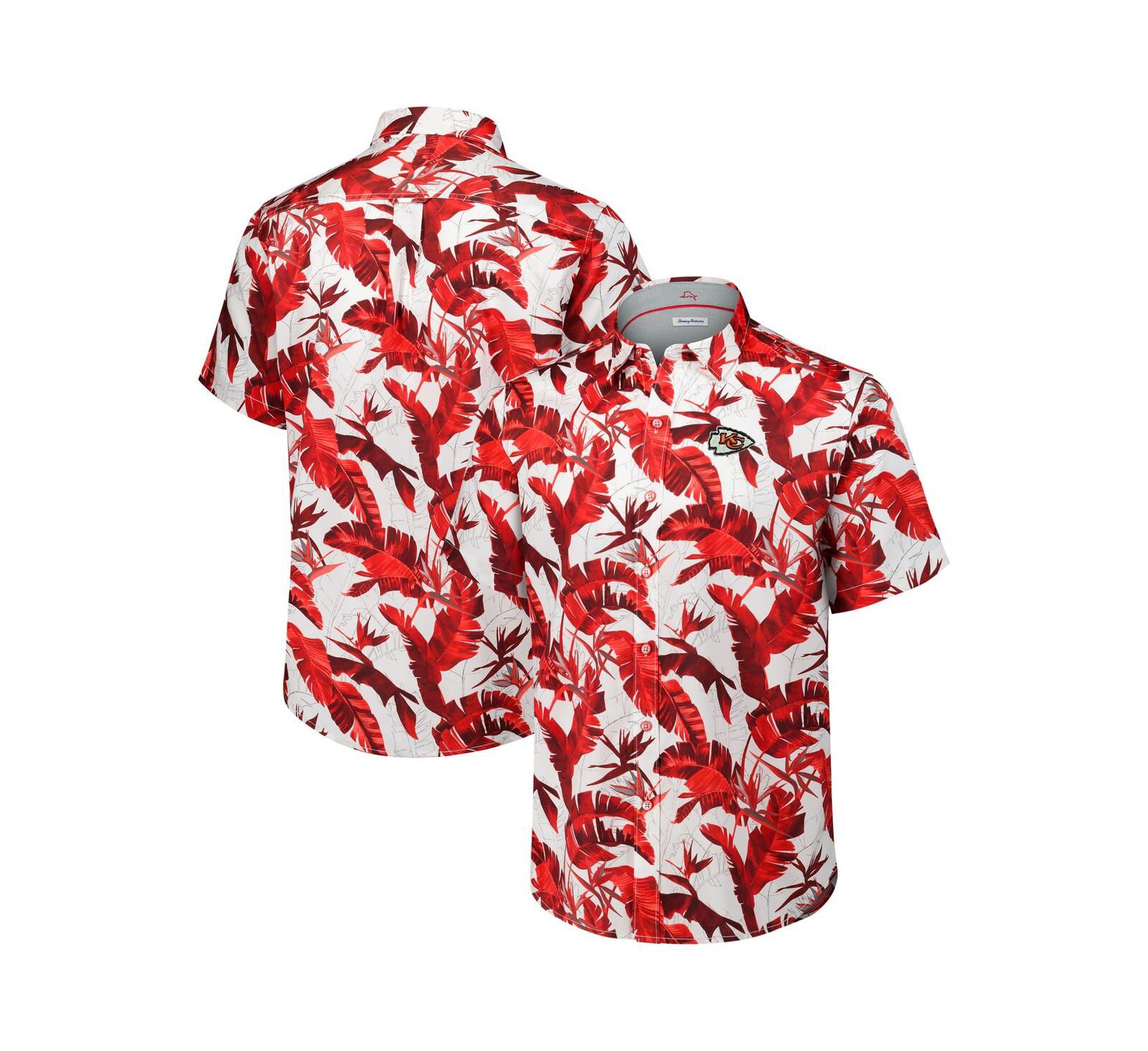 Мужская рубашка Tommy Bahama Red Kansas City Chiefs Sunnyvale Blooms Camp Button-Up
