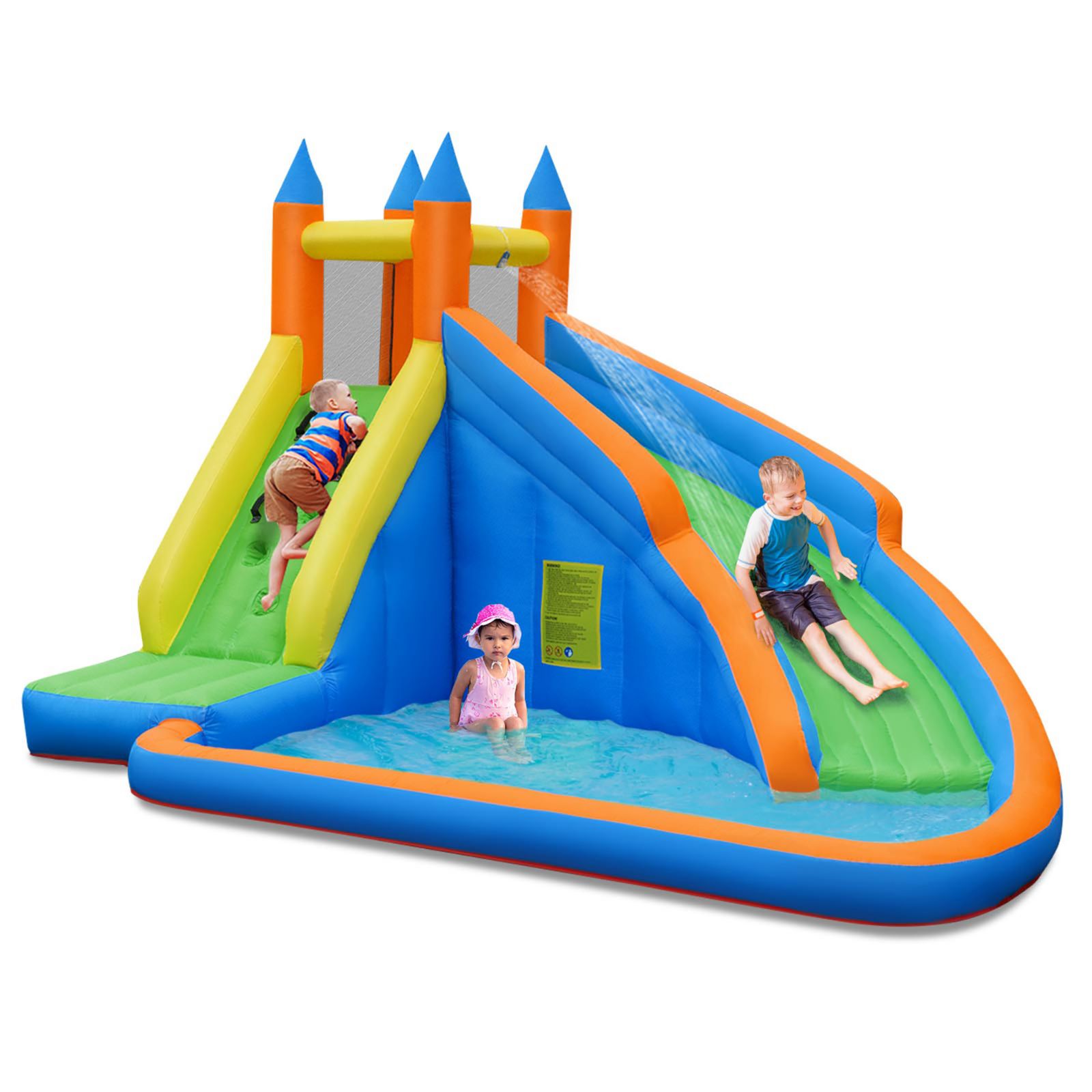 Надувной водный аттракцион Inflatable Water Slide Mighty Bounce House Castle Moonwalk Splash