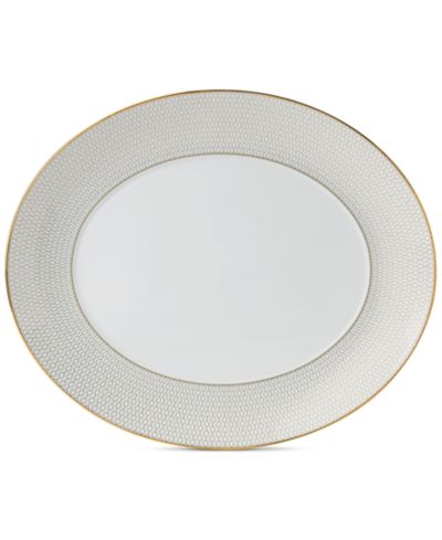 Wedgwood Gio Gold Oval Serving Platter 13"