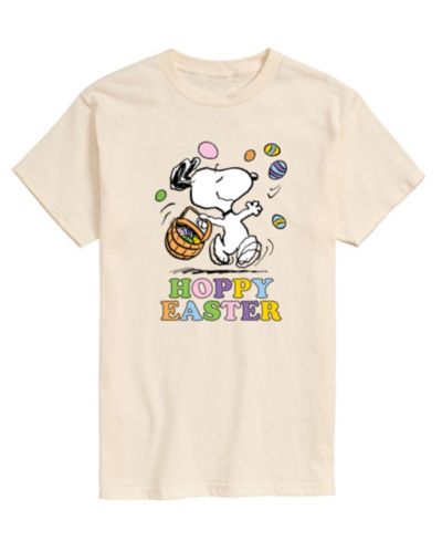 AIRWAVES Men's Peanuts Snoopy Hoppy Easter Short Sleeve T-Shirt