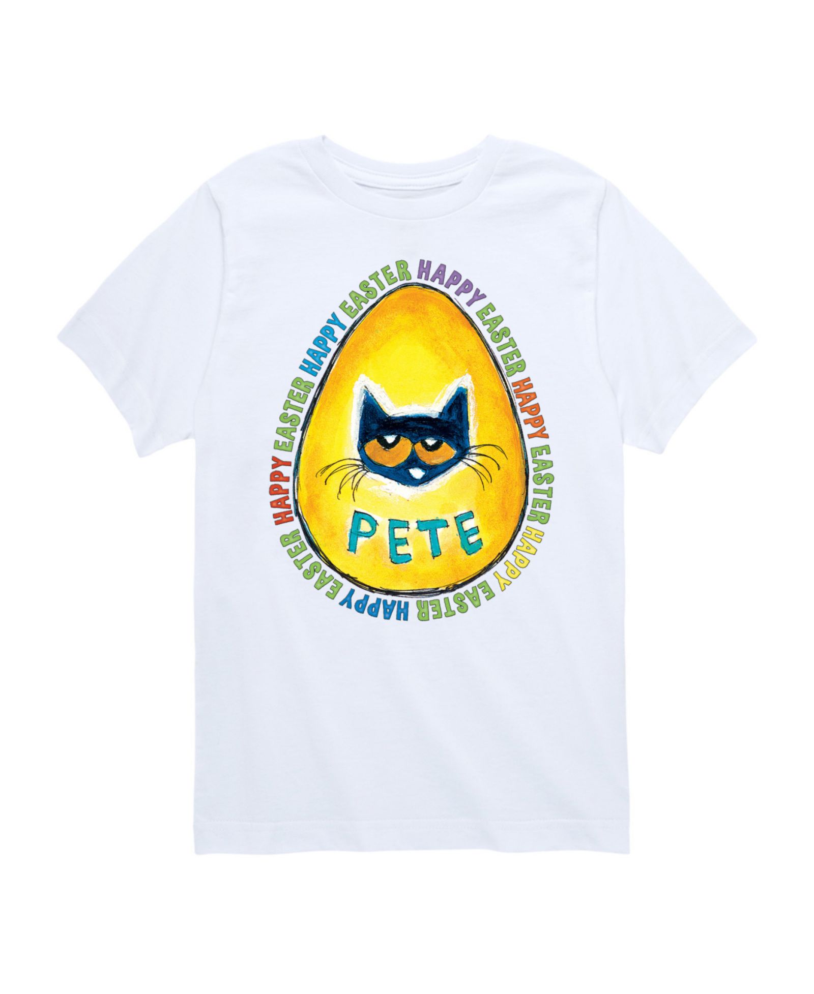 Pete The Cat Детская футболка с принтом пасхального яйца