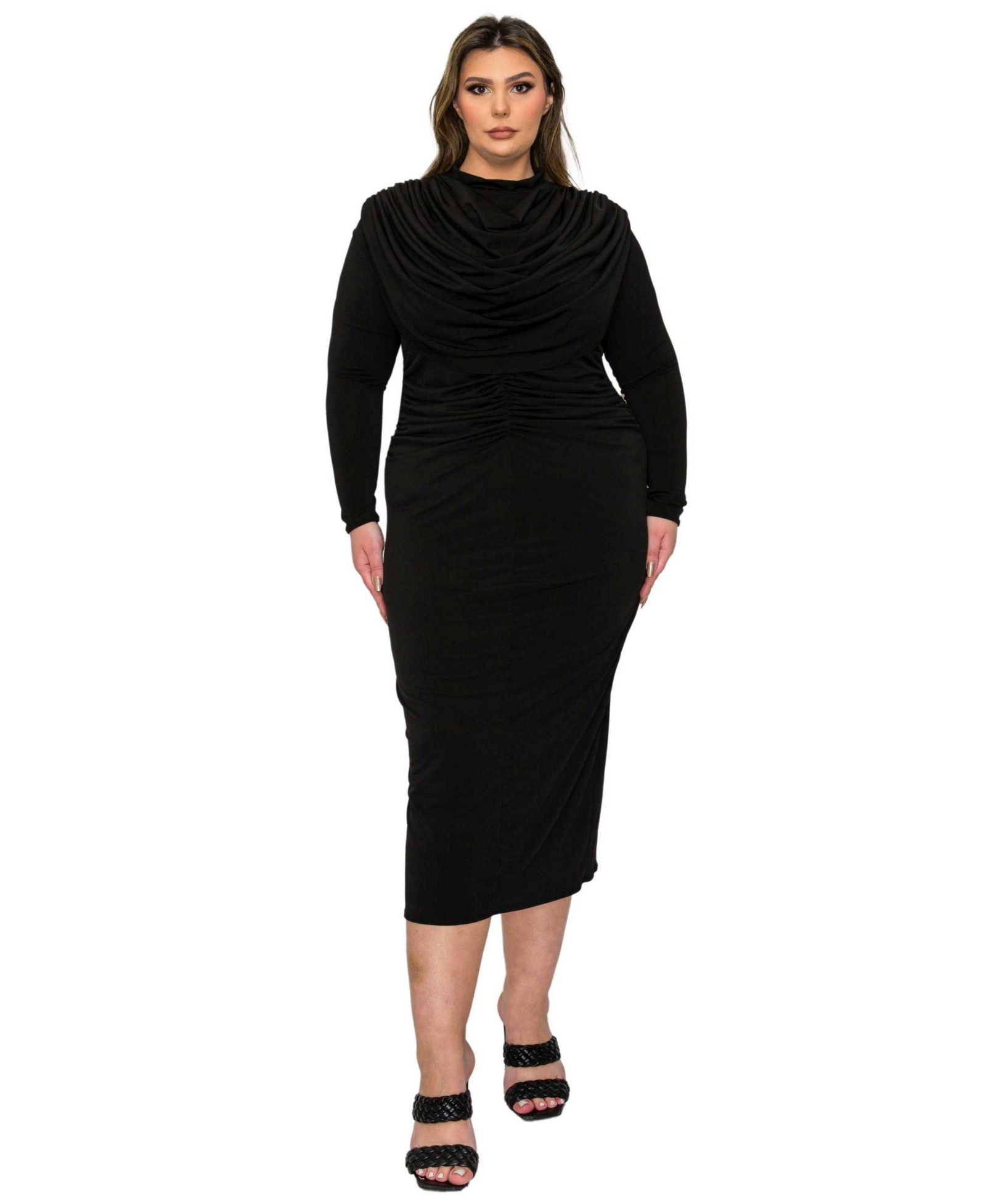 L I V D Женское облегающее платье Aurora с рюшами, Plus Size