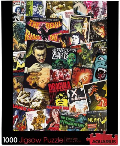 Nmr Distribution Hammer Classic Horror Movies Collage 1000 Piece Jigsaw Puzzle, Ages 14+