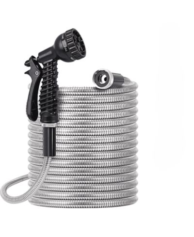 Cowin Garden Hose Stainless Steel Heavy Duty Water Hose No-Kink Rust Proof for Yard Outdoor