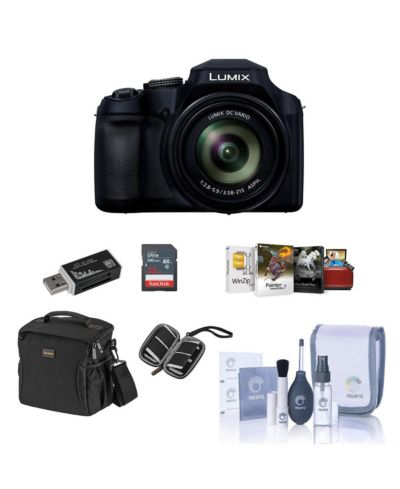 Panasonic LUMIX FZ80D Цифровая камера, комплект с 16GB SDHC картой, сумкой, набором для чистки и картридером